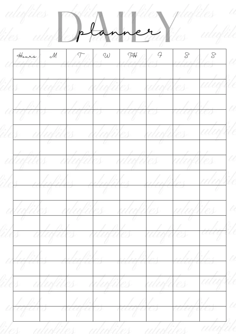 Free daily planner